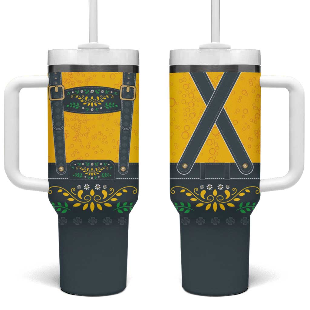 Lederhosen Oktoberfest Tumbler With Handle Bavarian Beer Time - Wonder Print Shop