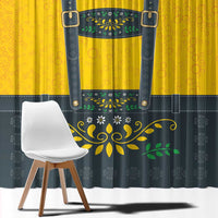 Lederhosen Oktoberfest Window Curtain Bavarian Beer Time - Wonder Print Shop