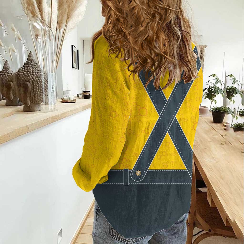 Lederhosen Oktoberfest Women Casual Shirt Bavarian Beer Time - Wonder Print Shop