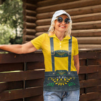 Lederhosen Oktoberfest Women Polo Shirt Bavarian Beer Time - Wonder Print Shop