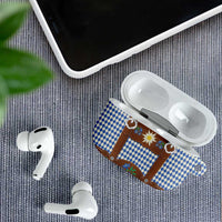 Lederhosen Oktoberfest AirPods Case Blue Edelweiss Floral Polka Dots - Wonder Print Shop