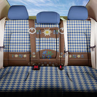 Lederhosen Oktoberfest Back Car Seat Cover Blue Edelweiss Floral Polka Dots - Wonder Print Shop