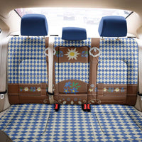 Lederhosen Oktoberfest Back Car Seat Cover Blue Edelweiss Floral Polka Dots - Wonder Print Shop