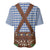 Lederhosen Oktoberfest Baseball Jersey Blue Edelweiss Floral Polka Dots - Wonder Print Shop