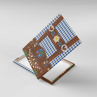 Lederhosen Oktoberfest Canvas Wall Art Blue Edelweiss Floral Polka Dots - Wonder Print Shop