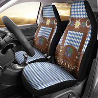 Lederhosen Oktoberfest Car Seat Cover Blue Edelweiss Floral Polka Dots - Wonder Print Shop