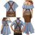 Lederhosen Oktoberfest Family Matching Mermaid Dress and Hawaiian Shirt Blue Edelweiss Floral Polka Dots - Wonder Print Shop