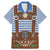 Lederhosen Oktoberfest Family Matching Mermaid Dress and Hawaiian Shirt Blue Edelweiss Floral Polka Dots - Wonder Print Shop
