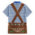 Lederhosen Oktoberfest Family Matching Off The Shoulder Long Sleeve Dress and Hawaiian Shirt Blue Edelweiss Floral Polka Dots - Wonder Print Shop