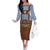 Lederhosen Oktoberfest Family Matching Off The Shoulder Long Sleeve Dress and Hawaiian Shirt Blue Edelweiss Floral Polka Dots - Wonder Print Shop