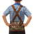 Lederhosen Oktoberfest Family Matching Off Shoulder Maxi Dress and Hawaiian Shirt Blue Edelweiss Floral Polka Dots - Wonder Print Shop