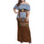 Lederhosen Oktoberfest Family Matching Off Shoulder Maxi Dress and Hawaiian Shirt Blue Edelweiss Floral Polka Dots - Wonder Print Shop