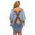 Lederhosen Oktoberfest Family Matching Off Shoulder Short Dress and Hawaiian Shirt Blue Edelweiss Floral Polka Dots - Wonder Print Shop