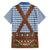 Lederhosen Oktoberfest Family Matching Short Sleeve Bodycon Dress and Hawaiian Shirt Blue Edelweiss Floral Polka Dots - Wonder Print Shop