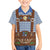 Lederhosen Oktoberfest Family Matching Short Sleeve Bodycon Dress and Hawaiian Shirt Blue Edelweiss Floral Polka Dots - Wonder Print Shop