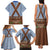Lederhosen Oktoberfest Family Matching Tank Maxi Dress and Hawaiian Shirt Blue Edelweiss Floral Polka Dots - Wonder Print Shop