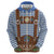 Lederhosen Oktoberfest Zip Hoodie Blue Edelweiss Floral Polka Dots - Wonder Print Shop
