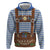 Lederhosen Oktoberfest Zip Hoodie Blue Edelweiss Floral Polka Dots - Wonder Print Shop