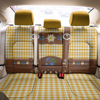 Lederhosen Oktoberfest Back Car Seat Cover Gold Edelweiss Floral Polka Dots - Wonder Print Shop