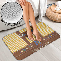 Lederhosen Oktoberfest Bathroom Set Gold Edelweiss Floral Polka Dots - Wonder Print Shop