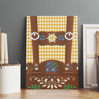 Lederhosen Oktoberfest Canvas Wall Art Gold Edelweiss Floral Polka Dots - Wonder Print Shop