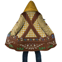 Lederhosen Oktoberfest Cloak Gold Edelweiss Floral Polka Dots - Wonder Print Shop