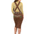 Lederhosen Oktoberfest Family Matching Long Sleeve Bodycon Dress and Hawaiian Shirt Gold Edelweiss Floral Polka Dots - Wonder Print Shop