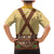 Lederhosen Oktoberfest Family Matching Mermaid Dress and Hawaiian Shirt Gold Edelweiss Floral Polka Dots - Wonder Print Shop