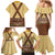 Lederhosen Oktoberfest Family Matching Mermaid Dress and Hawaiian Shirt Gold Edelweiss Floral Polka Dots - Wonder Print Shop