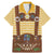 Lederhosen Oktoberfest Family Matching Mermaid Dress and Hawaiian Shirt Gold Edelweiss Floral Polka Dots - Wonder Print Shop