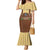 Lederhosen Oktoberfest Family Matching Mermaid Dress and Hawaiian Shirt Gold Edelweiss Floral Polka Dots - Wonder Print Shop