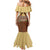 Lederhosen Oktoberfest Family Matching Mermaid Dress and Hawaiian Shirt Gold Edelweiss Floral Polka Dots - Wonder Print Shop