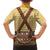 Lederhosen Oktoberfest Family Matching Off The Shoulder Long Sleeve Dress and Hawaiian Shirt Gold Edelweiss Floral Polka Dots - Wonder Print Shop