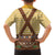 Lederhosen Oktoberfest Family Matching Off Shoulder Maxi Dress and Hawaiian Shirt Gold Edelweiss Floral Polka Dots - Wonder Print Shop