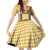 Lederhosen Oktoberfest Family Matching Off Shoulder Short Dress and Hawaiian Shirt Gold Edelweiss Floral Polka Dots - Wonder Print Shop