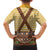 Lederhosen Oktoberfest Family Matching Short Sleeve Bodycon Dress and Hawaiian Shirt Gold Edelweiss Floral Polka Dots - Wonder Print Shop