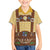Lederhosen Oktoberfest Family Matching Short Sleeve Bodycon Dress and Hawaiian Shirt Gold Edelweiss Floral Polka Dots - Wonder Print Shop