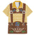 Lederhosen Oktoberfest Family Matching Summer Maxi Dress and Hawaiian Shirt Gold Edelweiss Floral Polka Dots - Wonder Print Shop