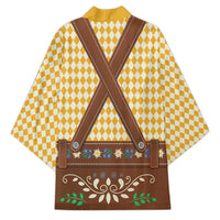 Lederhosen Oktoberfest Kimono Gold Edelweiss Floral Polka Dots - Wonder Print Shop