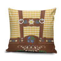 Lederhosen Oktoberfest Pillow Cover Gold Edelweiss Floral Polka Dots - Wonder Print Shop