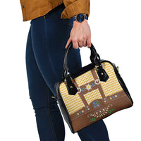 Lederhosen Oktoberfest Shoulder Handbag Gold Edelweiss Floral Polka Dots - Wonder Print Shop