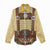 Lederhosen Oktoberfest Women Casual Shirt Gold Edelweiss Floral Polka Dots - Wonder Print Shop