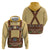 Lederhosen Oktoberfest Zip Hoodie Gold Edelweiss Floral Polka Dots - Wonder Print Shop