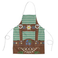 Lederhosen Oktoberfest Apron Green Edelweiss Floral Polka Dots - Wonder Print Shop