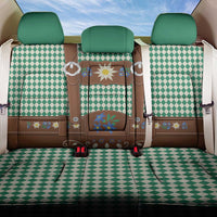 Lederhosen Oktoberfest Back Car Seat Cover Green Edelweiss Floral Polka Dots - Wonder Print Shop