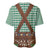 Lederhosen Oktoberfest Baseball Jersey Green Edelweiss Floral Polka Dots - Wonder Print Shop