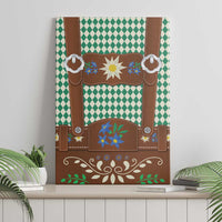 Lederhosen Oktoberfest Canvas Wall Art Green Edelweiss Floral Polka Dots - Wonder Print Shop