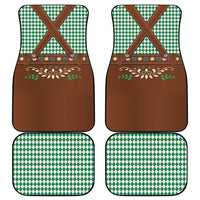 Lederhosen Oktoberfest Car Mats Green Edelweiss Floral Polka Dots - Wonder Print Shop