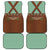 Lederhosen Oktoberfest Car Mats Green Edelweiss Floral Polka Dots - Wonder Print Shop