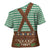 Lederhosen Oktoberfest Cross Shoulder Shirt Green Edelweiss Floral Polka Dots - Wonder Print Shop